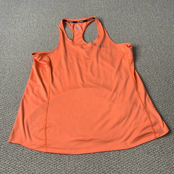 Nike Tops - Nike Womens Tank Top Size XL Orange Miller Sleeveless Racerback Dri Fit 686880